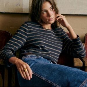 Sezane Sezane Colette Mariniere in Navy/Gold size XXL / 12